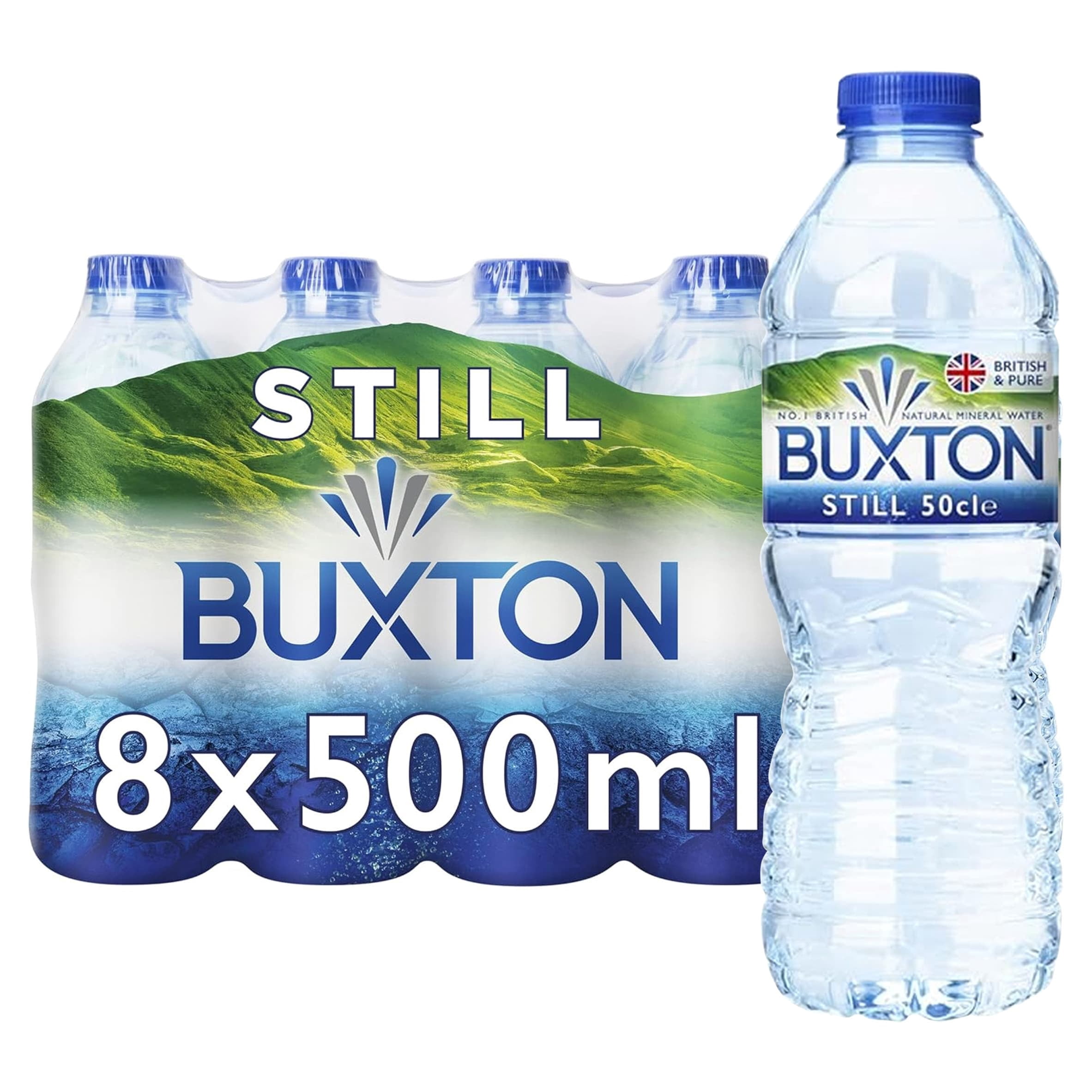 Buxton Still Natural Mineral Water Multipack 8x500ml, Imported from Britain