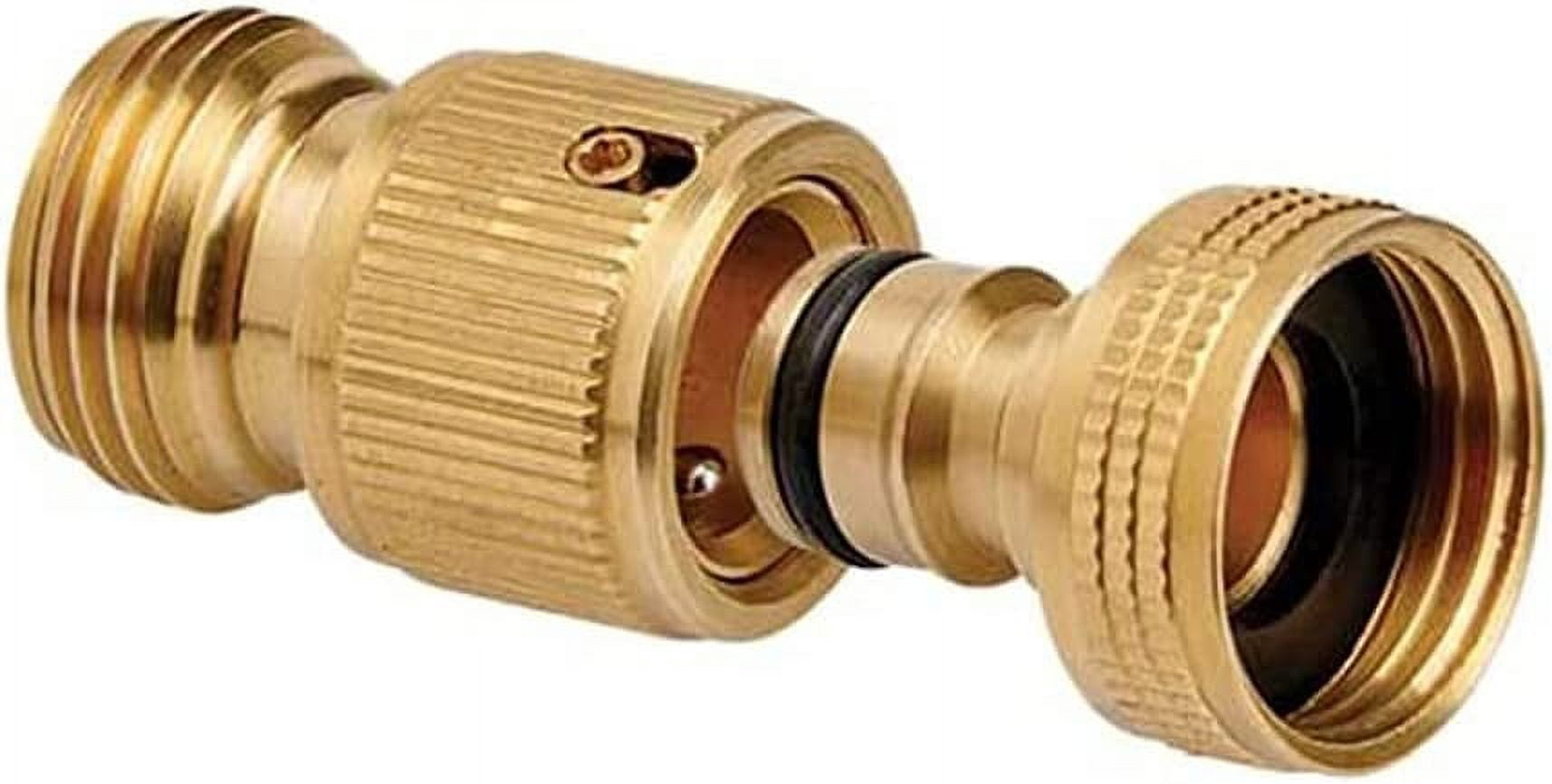 HRTGFD-Quick Connect Solid Brass Connector 3/4-inch M/F GHT for Garden Water Hose, Fittings, Attachment, Parts, A-QC075