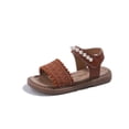 thumbnail image 4 of JDQJBZ Babys Sandals Hook Loop Closure Pearls Soft Sole Beach Travel, 4 of 5