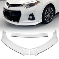 Stay Tuned Performance Front Bumper Spoiler Lip For 2014-2016 Toyota Corolla S GT-Style Painted White