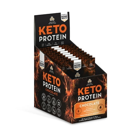 Ancient Nutrition, KetoPROTEIN, Chocolate, Packet Tray, 15