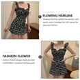 thumbnail image 2 of KAKOWELY Traje de baño floral de una pieza para mujer, elegante vestido de baño sin espalda, 2 of 5