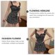 thumbnail image 2 of KAKOWELY Traje de baño floral de una pieza para mujer, elegante vestido de baño sin espalda, 2 of 5