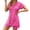 🔥 Hot Pink, variant on Sentmoon Hawaiian Dresses for Women Work V Neck Summer Dresses for Women Solid Color Breathable Regular Fit Dresses for Wedding Guest Hawaiian Accessories for Women for Concert and Rave L