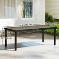 thumbnail image 2 of CoSoTower Patio Dining Table for 8, Rectangular Aluminum Outdoor Table for Garden Lawn Backyard, Natural, 2 of 7