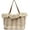 Beige, variant on Kukuzhu Summer Hand-Woven Beach Straw Bag Women Fashion Large Stripe Tassels Travel Holiday Shoulder Bag Tote Bag