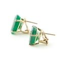 thumbnail image 2 of Galaxy Gold 14k Solid Gold Emerald Omega Clip Earrings, 2 of 5