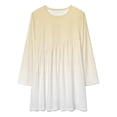 thumbnail image 2 of Aesthetic Light Ivory And White Gradient Loose Dress Evening Dress Summer Dresses for Women Luxury Dress Long Sleeved Dress, 2 of 4