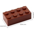 thumbnail image 4 of 2x4 Bricks 320 Pieces Reddish Brown Parts Building kit Creative Play Set Classic Blocks Toy Accessories Compatible with 3001 Major Brands (Reddish Brown), 4 of 6