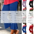 thumbnail image 4 of Horkkom Flare Leggings for Women Solid Color Elastic Waist Capri Leggings Casual Workout Yoga Pants L, 4 of 7