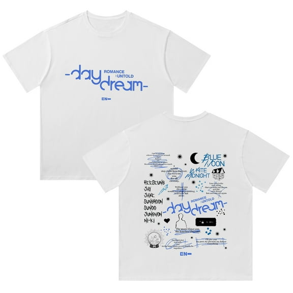 ENHYPEN T-Shirt Cotton Vintage Wash Tee Cosplay For Women/Men Short Sleeve Tshirt Streetwear