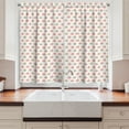thumbnail image 2 of Ambesonne Pastel Kitchen Curtains, Apple Fruits Soft Colored, 55"x45", Coral Pastel Pink Green, 2 of 3