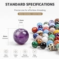 thumbnail image 2 of 100 Pcs Crystal Beads,Topboutique Natural Stone Beads,Round Gemstone Beads,8mm Multicolor Beads,Loose Beads for DIY Jewelry Bracelet Making, 2 of 7