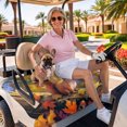 thumbnail image 3 of Golf Cart Seat Covers for 2 Seater,Fall Forest Squirrel Microfiber Cart Seat Towel Blanket,Orange Maple Leaf Autumn Mushroom Absorbent Breathable NonSlip Bench Seats Protector for Golf Course 51"x31", 3 of 9