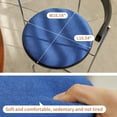 thumbnail image 6 of Tcbosik Modern Folding Chair, Upholstered Chair with Metal Frame and Wood Back, Vanity Chair for Bedroom, Living Room, Dining Room, Space Saving, Blue, 6 of 9
