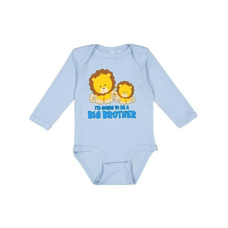 

Inktastic I m Going to Be a Big Brother with Lions Gift Baby Boy Long Sleeve Bodysuit