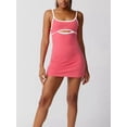 thumbnail image 3 of Yunliwuli Women Spaghetti Strap Sleeveless Dress Summer Cutout Backless Mini Party Dress for Cocktail Beach Streetwear, 3 of 6