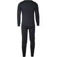 thumbnail image 3 of KNOCKER Men's Soft Fleece Thermal Underwear Set Black, 3 of 3