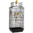 thumbnail image 3 of Yaheetech 41'' H Open Top Metal Bird Cage with Slide-out Tray& Four Feeders, Black, 3 of 9
