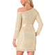 thumbnail image 3 of VESTIDO DE LENTEJUELAS LARGO DE MANGA LARGA PARA MUJER INSPIRE CHIC, VESTIDO DE FIESTA BRILLANTE CON CINTURÓN, 3 of 6