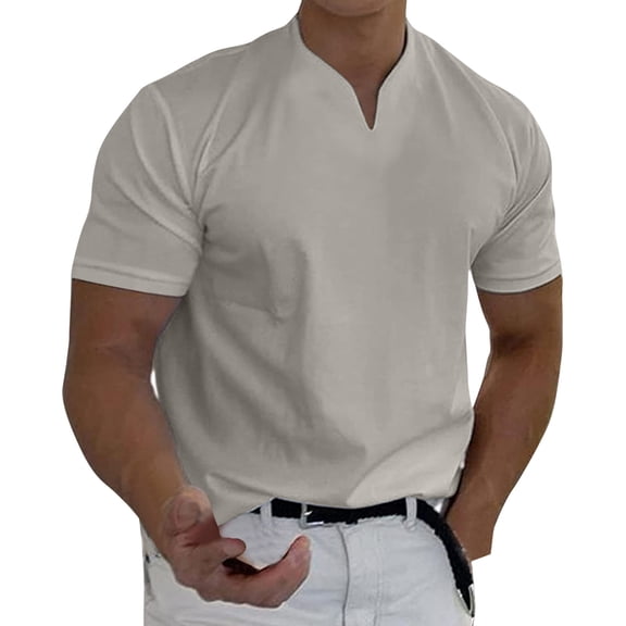 zuwimk Mens T Shirt,Men's Short Sleeve Crew Neck Pima Cotton T-shirt Gray,M