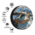 thumbnail image 4 of KLL Abstract Sea Turtle Pattern 14-17 inch Spare Tire Cover Universal Wheel Protector for Truck SUV Trailer Camping Rv Tire Covers-15 inch, 4 of 6