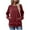 #051 Wine, variant on Felirenzacia Women's Sweatshirt with Side Pockets, Hatless Round Neck Solid Color Raglan Casual Loose Pullover Top, S-XL