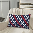 thumbnail image 5 of Sikiie Patriotic Star Pattern Print Plush Pillow Cover, Wrinkle-proof and Stain-resistant Pillow Protector without Pillow Core, Home Decoration-14"x20", 5 of 6