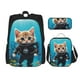thumbnail image 1 of Easygdp Underwater Diving Cat Mochila para Niños y Niñas con Set de Caja de Almuerzo y Estuche para Lápices 3 en 1, Mochila Escolar Estampada para Adolescentes, 1 of 7