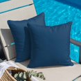 thumbnail image 2 of Throw Pillow Covers 20x20 Inch, Pure Midnight Blue Decorative Pillow Cases for Couch Sofa Bed, Modern Solid Color Minimalist Art Cotton Linen Square Home Decor Pillowcases with Hidden Zipper, 2 of 6