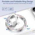 thumbnail image 5 of VENINGO Magnetic Phone Ring Holder for Mag-Safe, Cute Glitter Magnet Finger Ring Grip Stand Holder, Fit for iPhone 17 16 15 14 13 12, Pro, Pro Max, Plus, Mag-Safe Accessories, Silvery, 5 of 8
