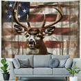 thumbnail image 4 of Orinice Deer American Flag Digital Rendering Tapestry Wall Hanging Unique Style Graphic Tapestries Home Decor for Living Room Bedroom Apartment 60x50inch, 4 of 6