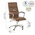 thumbnail image 2 of Bush Somerset Upholstered Faux Leather Executive Office Chair in Saddle Tan, 2 of 9