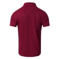 thumbnail image 4 of DayScoop Men's Solid-Color T-Shirts Casual T Shirts Summer Fashion Turndown Collar Buttoned Short Sleeve Tops Tees, 4 of 5