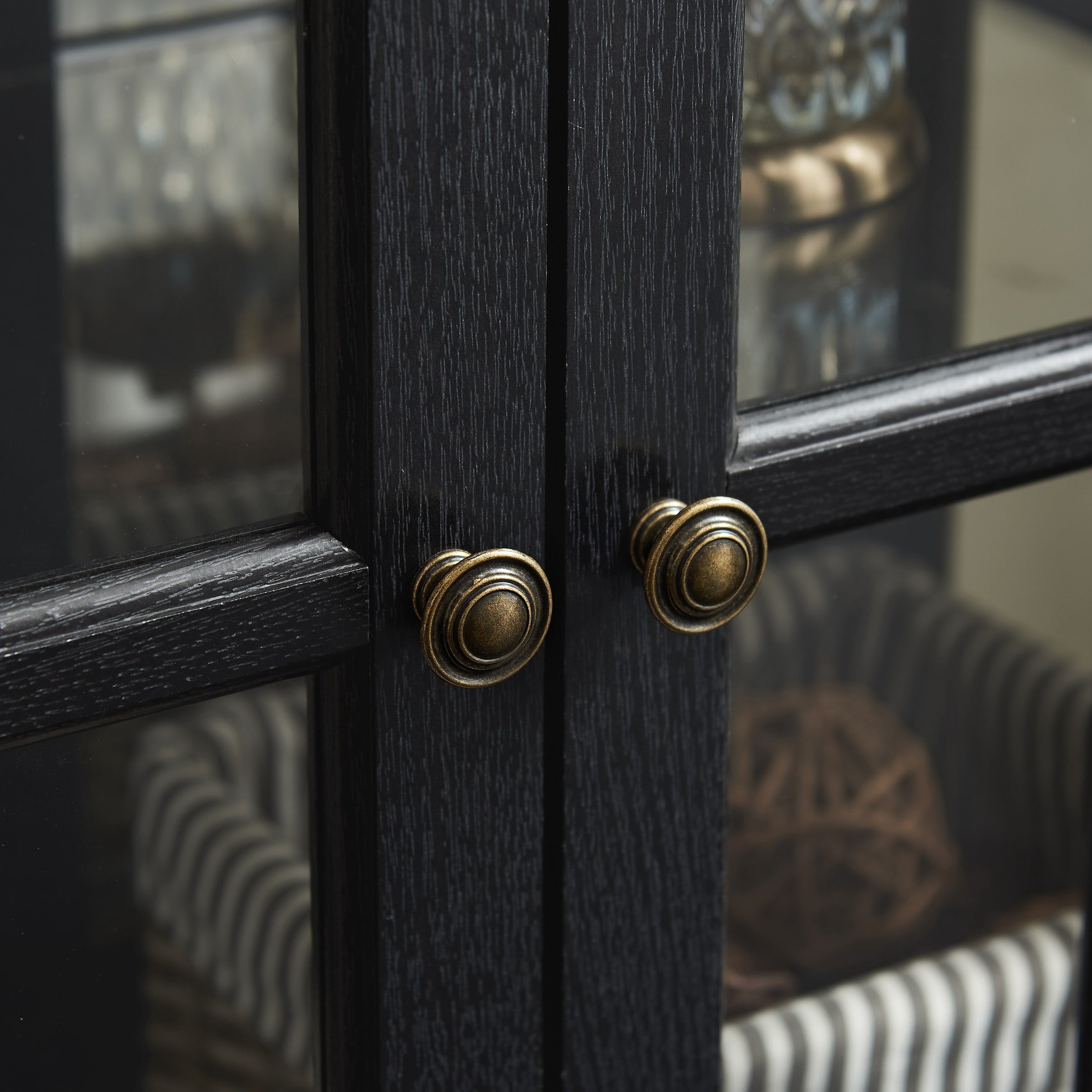 LED Curio Display Cabinet with Adjustable Shelves, Black