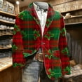 thumbnail image 7 of qolati Christmas Blazer for Men Vintage Corduroy Suit Jacket Xmas Graphic One Button Holiday Party Jackets Work Blazers with Pockets Red L, 7 of 7