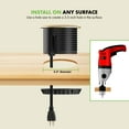 thumbnail image 5 of TOPGREENER GaN Desk Grommet with 60W PD For Macbook, Desktop Power Grommet with 1 Fast Charging USB-C Port, 2 USB-A Ports and 12A Duplex Receptacles, TTRP48APD60-GD, Gold, 5 of 5