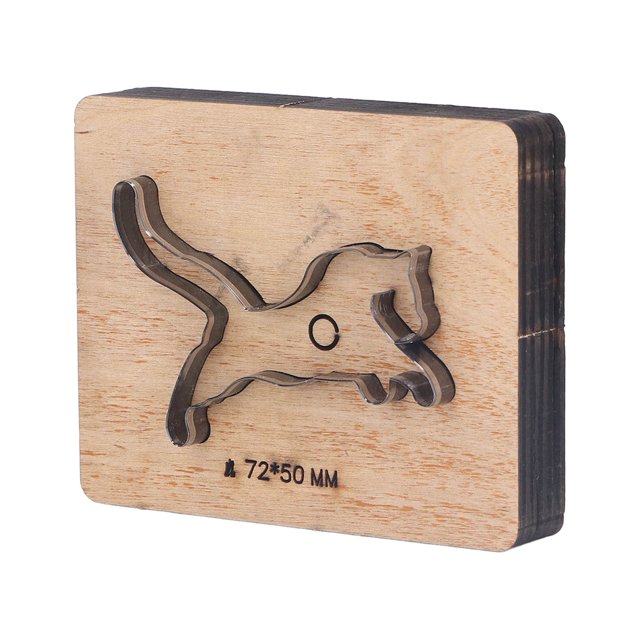 Leather Cutter, Simple Operation Punch Mould Durable Alloy Steel Birch Clean Cut Edge 72x50mm Tiger Shape for Paper