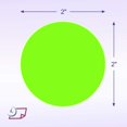 thumbnail image 2 of Blank Color Coding Stickers, Writable Surface  500 Permanent Labels per Roll Green Fluorescent, 2" Circle, 2 of 6