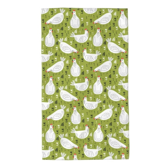 Balery Lovely Chickens Toalla de Microfibra Premium con Estampado – 27.5x16 pulgadas, Alta Absorción, Suave y Aterciopelada, Secado Rápido