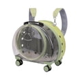 thumbnail image 1 of Maoww Kitten Bag Backpack Handbag with Wheels Durable Dog Trolley Case for Puppy Translucent Green, 1 of 9