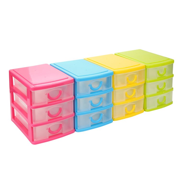 3 Drawer Mini Plastic Organizer Makeup HBA Cosmetics Arts & Crafts