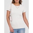 thumbnail image 4 of ANRABESS Womens Short Sleeve Tops Crewneck Ribbed Knit Slim Fit Basic Tee Casual Summer Fitted T Shirt, 4 of 9