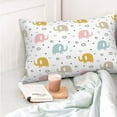thumbnail image 5 of KLL Little Elephant Pillow Covers Envelope Closure,Super Soft and Cozy Fuzzy Fleece Pillow Case Cover 20"x30", 5 of 7