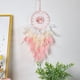 thumbnail image 5 of Fiudx Atrapasueños Decorativo, Cristales Naturales con Plumas, Adorno de Pared Bohemio, Energía Relajante para Dormitorio, Sala de Estar, Oficina, Regalo Ideal, 60 X 20 Cm, Color Azul y Rosa., 5 of 7