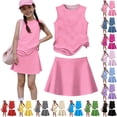 thumbnail image 6 of Grblisyd Girls Summer Outfits Solid Color Tennis Skirt Sets Sleeveless Tank Tops and Pleated Skirts 2 Piece Outfit Activewear Clothes 5-12 Years, 6 of 6