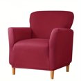 thumbnail image 1 of Xiao Hua Funda para sillón, 1 pieza, rojo oscuro, tamaño S, funda elástica para silla individual, protectores para sillón, funda duradera para sillón, protectores de fácil instalación., 1 of 5