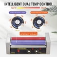 thumbnail image 2 of 5-Roller Hot Dog Machine - 750W Commercial Cooker w/Dual Temp Control - 12 Dog Capacity - Includes Bun Warmer & Oil Tray (ETL Certified), 2 of 7