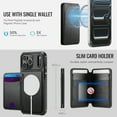 thumbnail image 6 of Allytechgroup Wallet Case for iPhone 14 Pro, Lightweight PU Leather Shell with Card Holder Support Wireless Charging Non-Slip Shockproof Protective Full Body Cover for iPhone 14 Pro, Black, 6 of 10