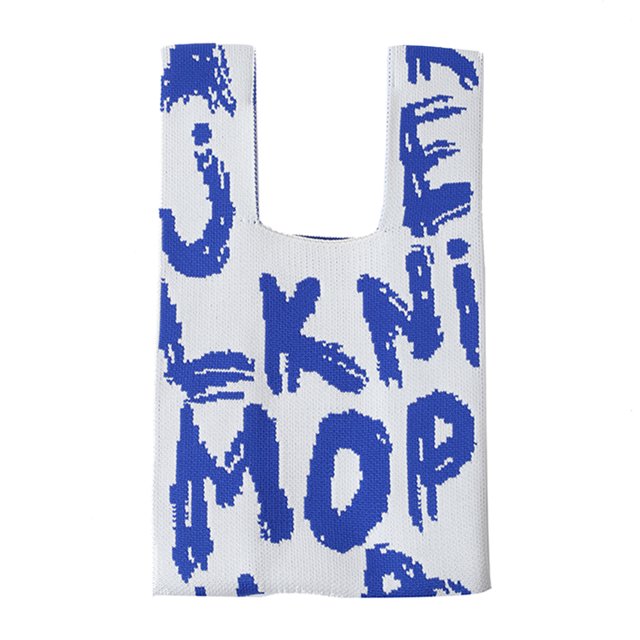 Bolsos Con Asa Superior Bolsos con asa superior con texto de grafiti Bolso de muñeca de punto informal Elegante para el trabajo (Blanco) Ehuebsd Para Estrenar